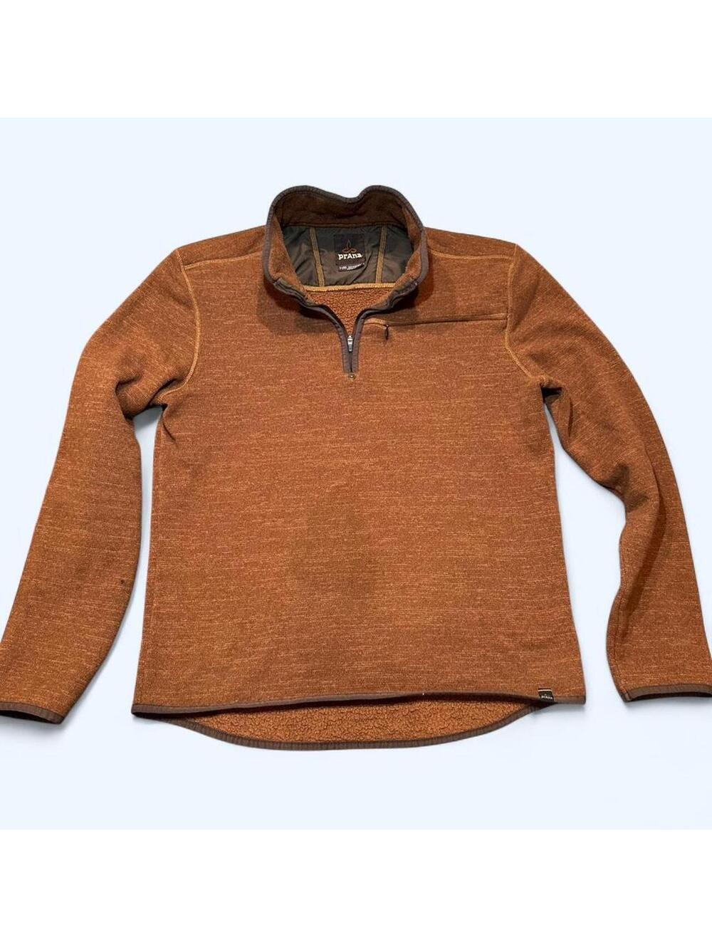 Prana burnt orange quarter zip  fleece in size XL
